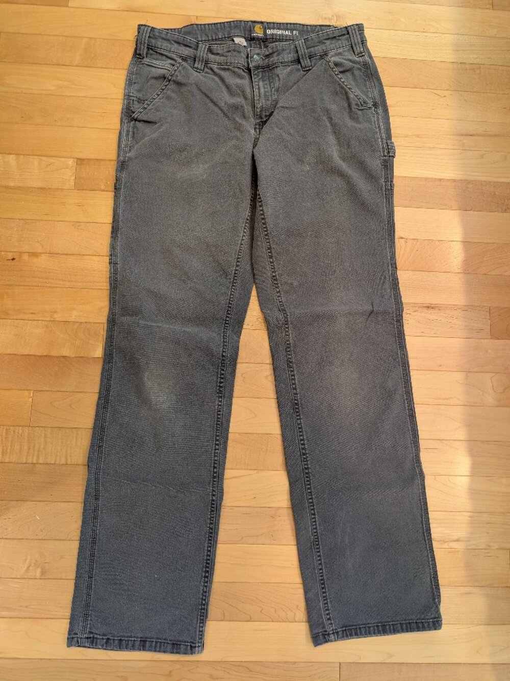 Carhartt Original Fit Gray Men's Carpenter Pants Size 10 Tall